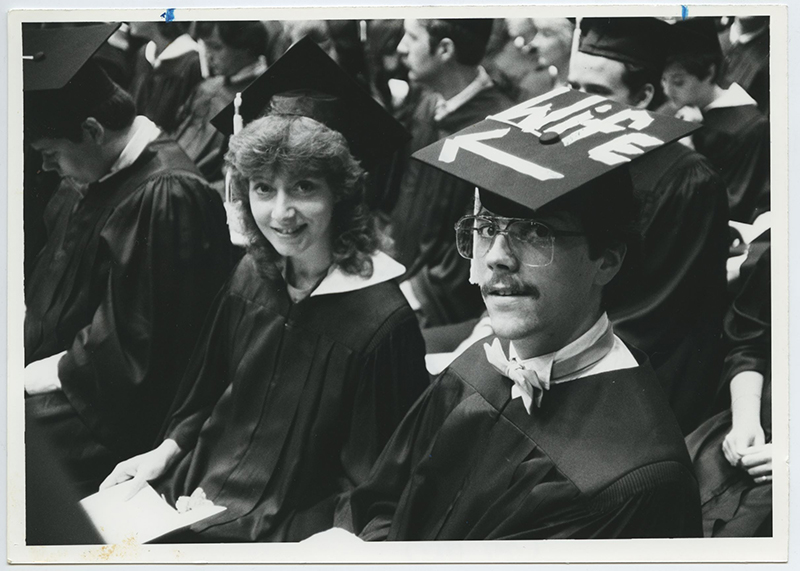 Image of Creighton graduation from the 1980s.