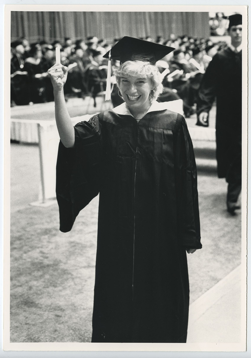 Image of Creighton graduation from the 1980s.