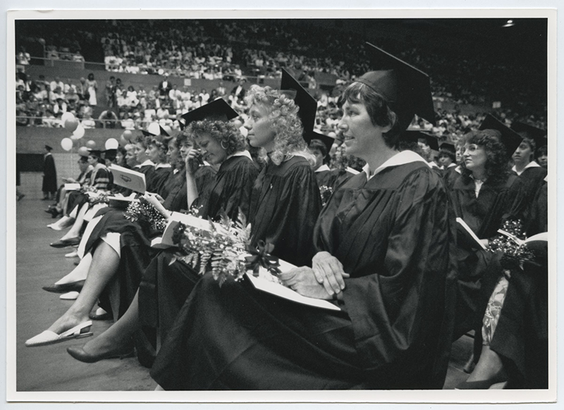 Image of Creighton graduation from the 1980s.