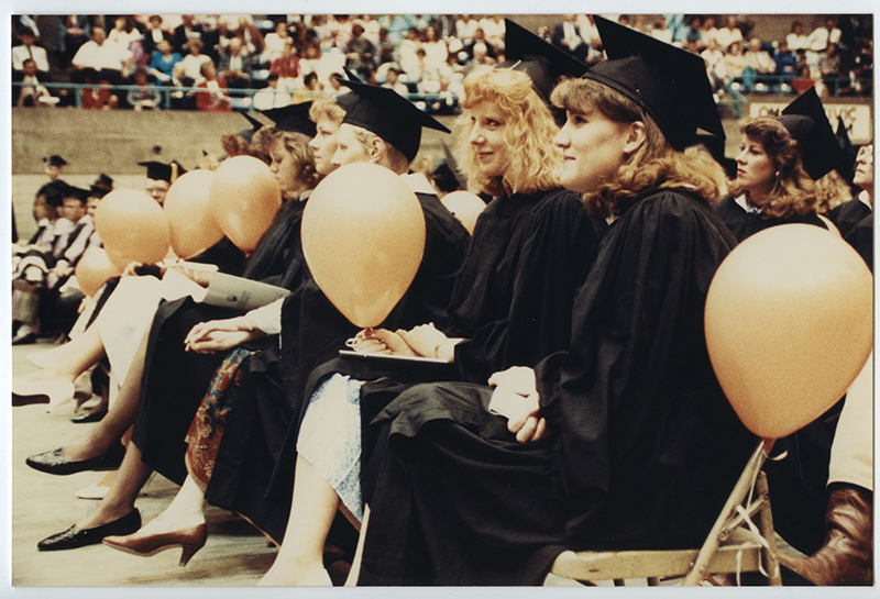 Image of Creighton graduation from the 1980s.