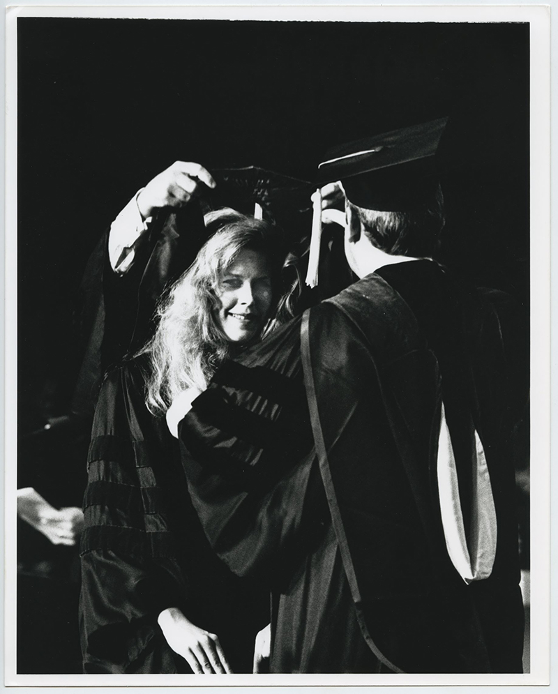 Image of Creighton graduation from the 1990s.