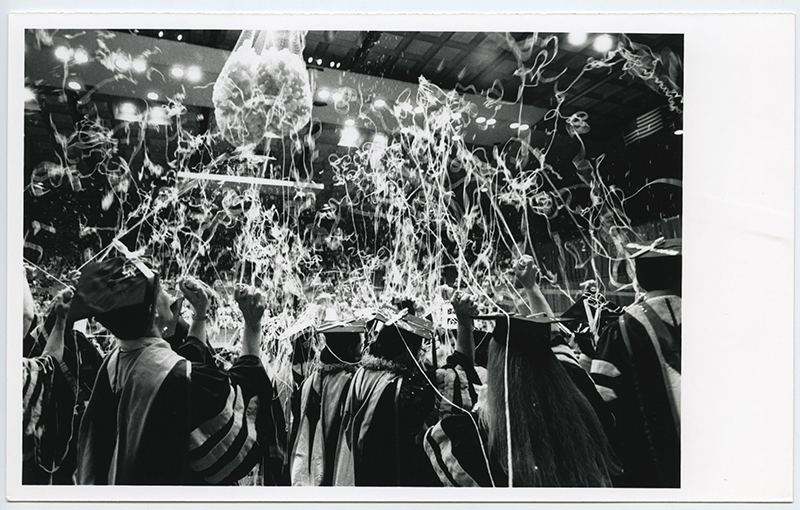 Image of Creighton graduation from the 1990s.