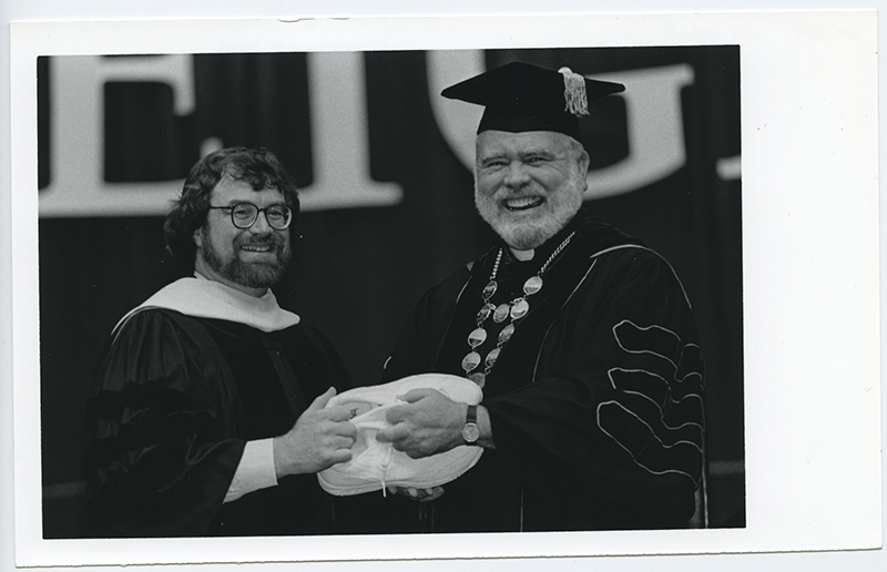 Image of Creighton graduation from the 1990s.