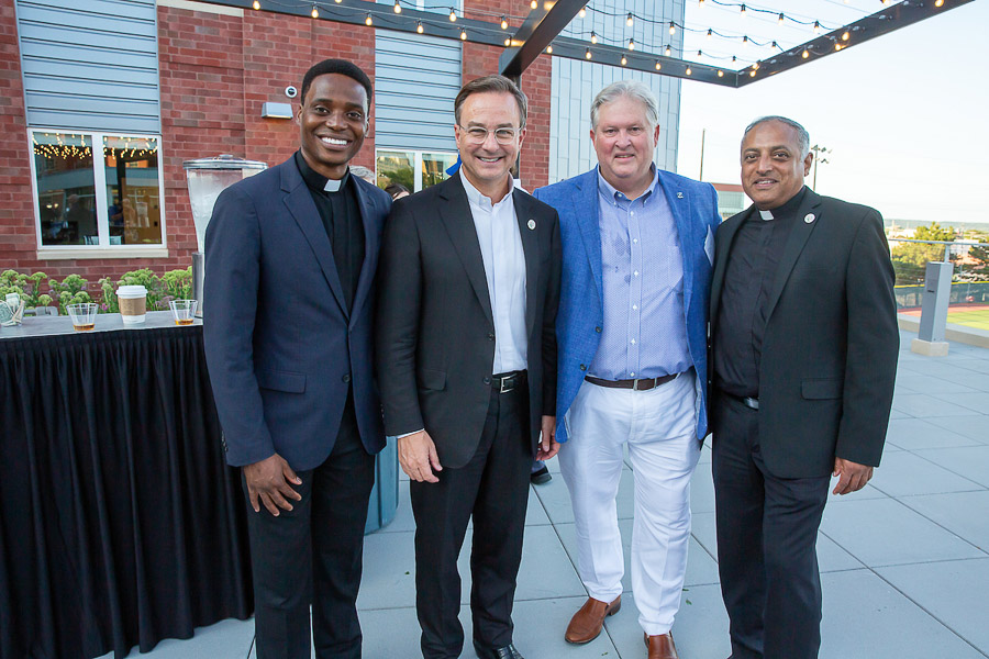 Fr. Patrick Saint-Jean, SJ; Fr. Hendrickson; Lee Graves and Fr. Nicholas Santos, SJ.