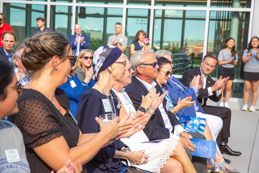 The guests at the Graves Hall dedication ceremony.