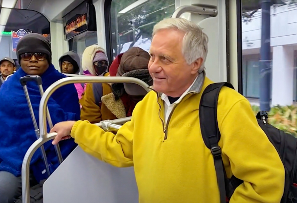 Greg got rid of his car and rides the bus every day, so Hoston METRO featured him in a commercial.