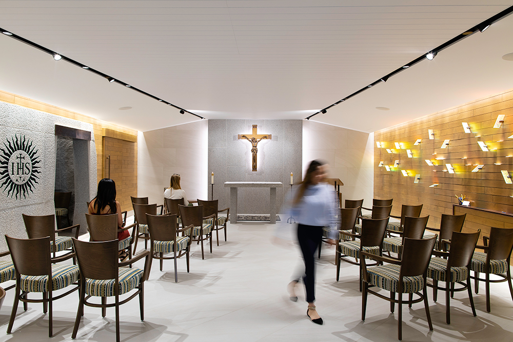 Students in the St. Peter Faber, SJ, Chapel