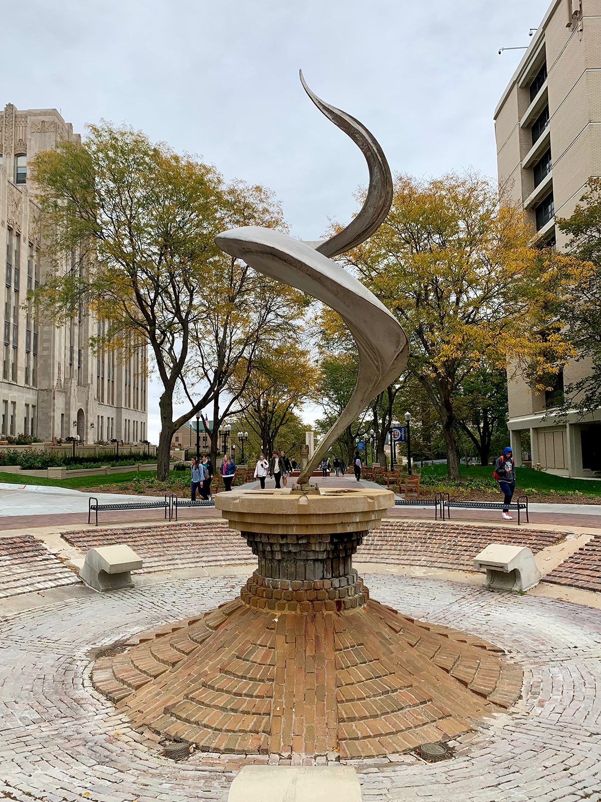fall foliage by the St. John's fountain