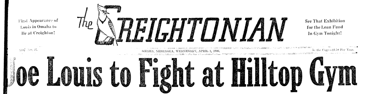 Image of Joe Louis parody article in the Creightonian