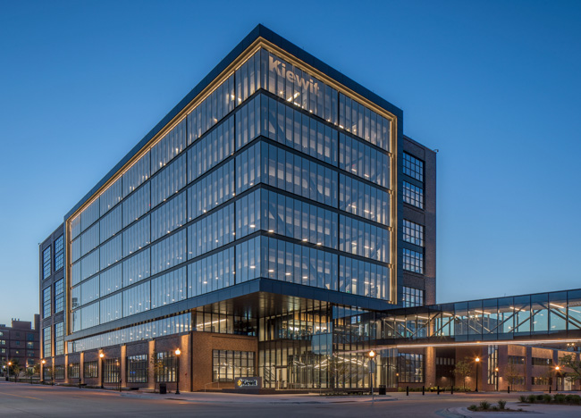 Kiewit Co.'s headquarters, located in the Builder's District. Kiewit Corporation's world headquarters, located in the Builder's District.