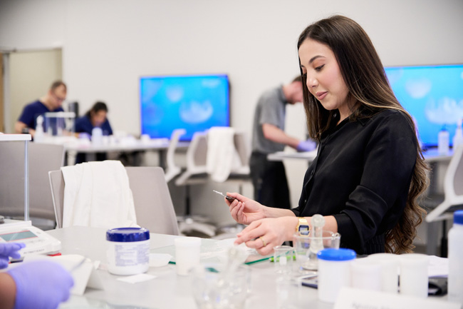 A Creighton pharmacy student in Phoenix.