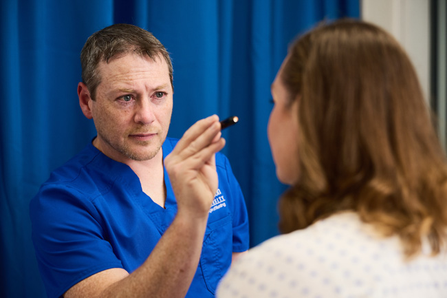 A Creighton nursing student in Phoenix.