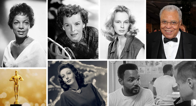 Images of Oscar nominees and winners who came to Creighton.