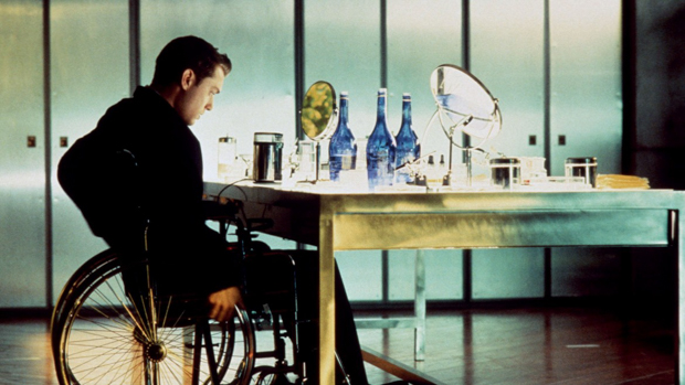 Jude Law in a scene from Gattaca.