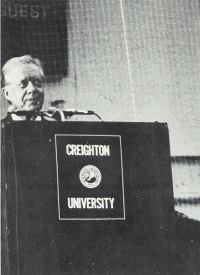 Jimmy Carter at Creighton in the KFC