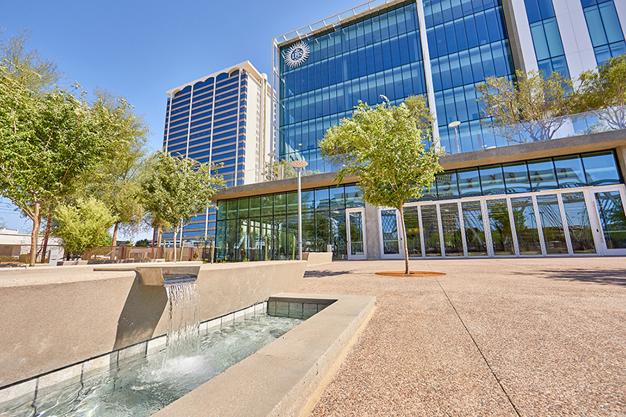 Exterior shot of Phoenix health sciences campus.