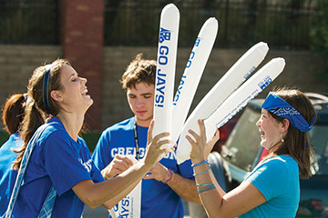 Creighton University students having fun