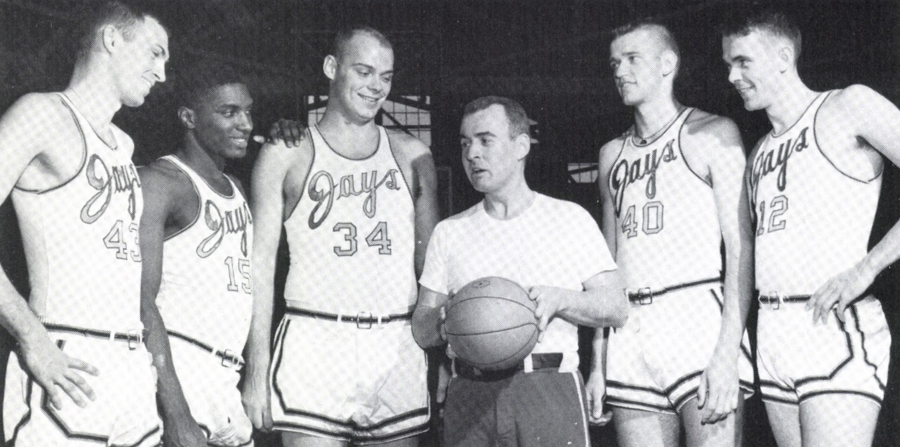 Red McManus with the team.