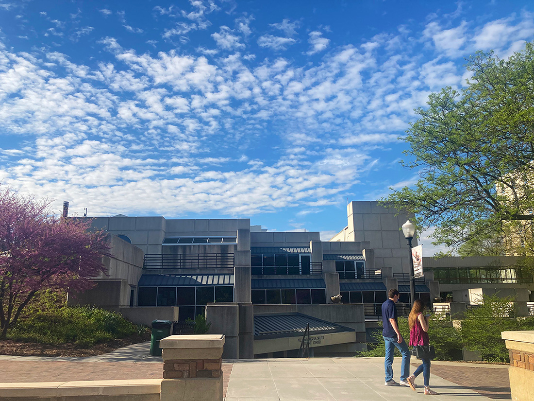 Images of Creighton's campus in the spring and summer.