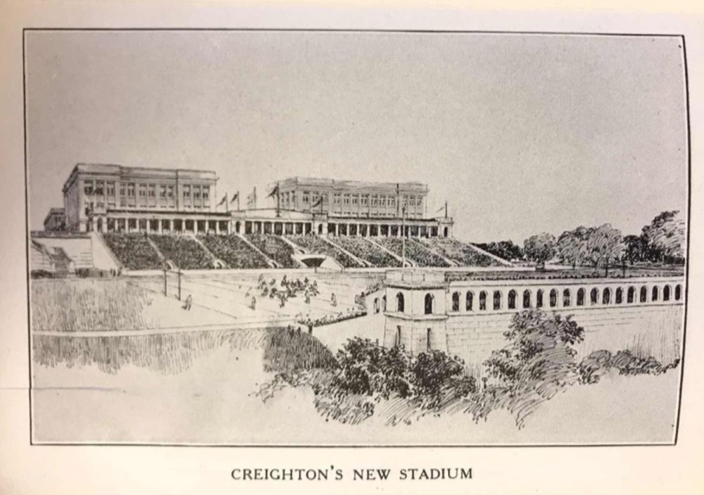 An early illustration of Creighton Stadium.