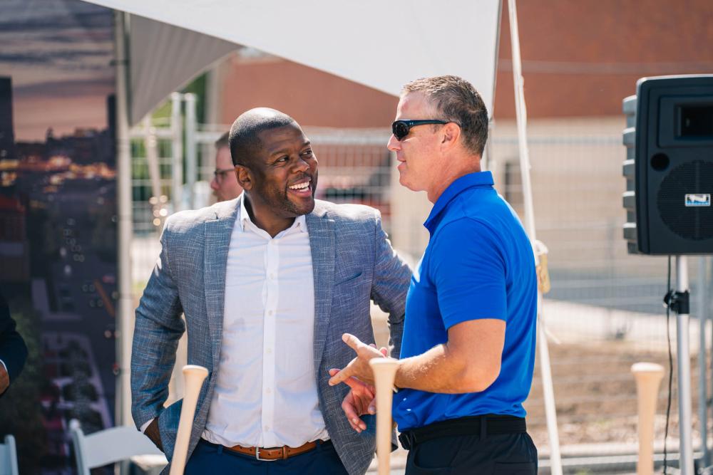 Creighton's athletic director and its baseball coach talk together