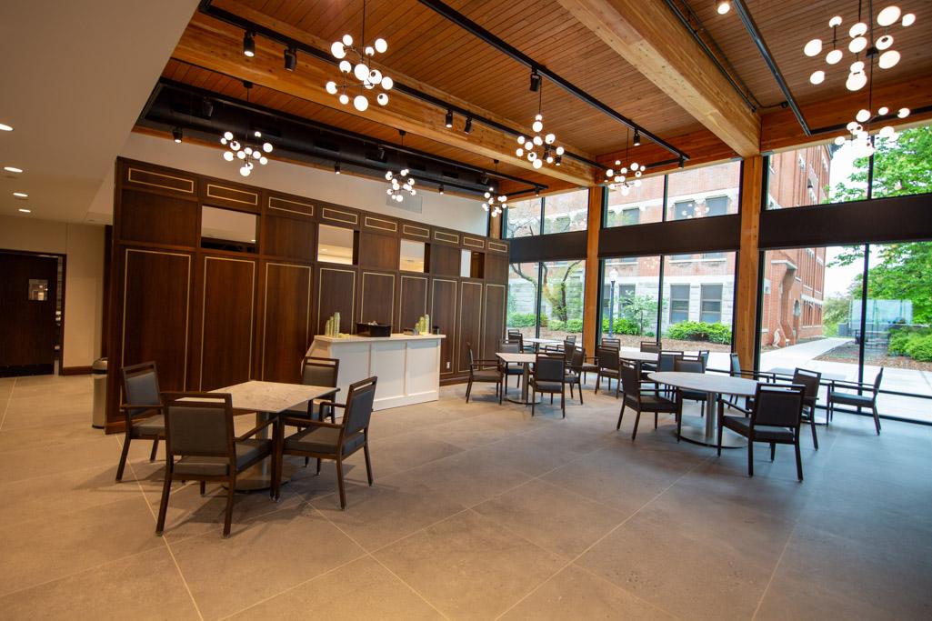 The dining room inside the Jesuit Residence