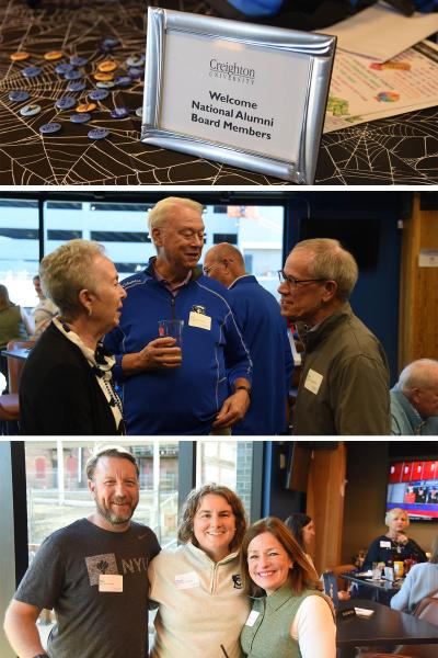 Photo collage from an alumni event