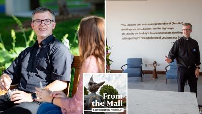 Two photos of a Jesuit priest