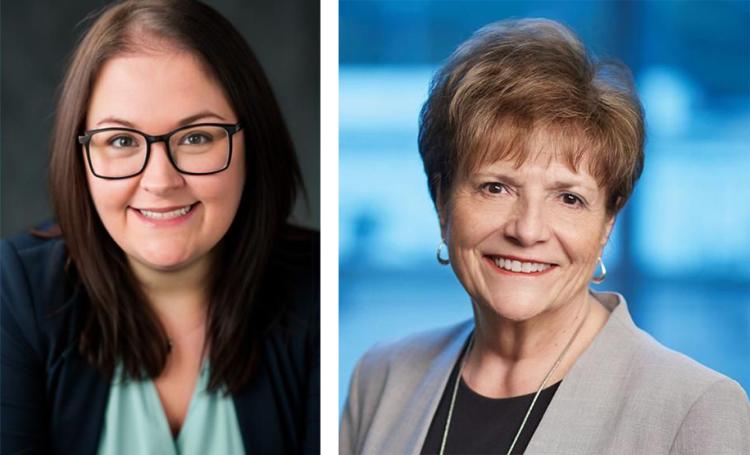 Photos of the current and former College of Nursing deans