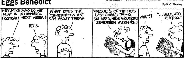 A comic about intramurals from an old student newspaper