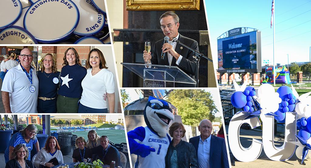 A photo collage from alumni weekend