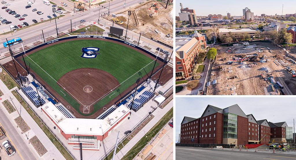 Photos of campus construction