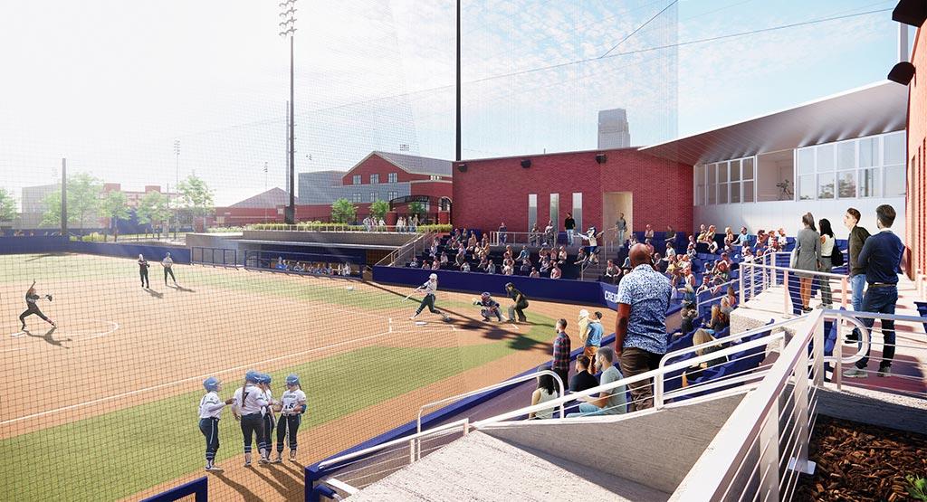 Creighton softball field rendering