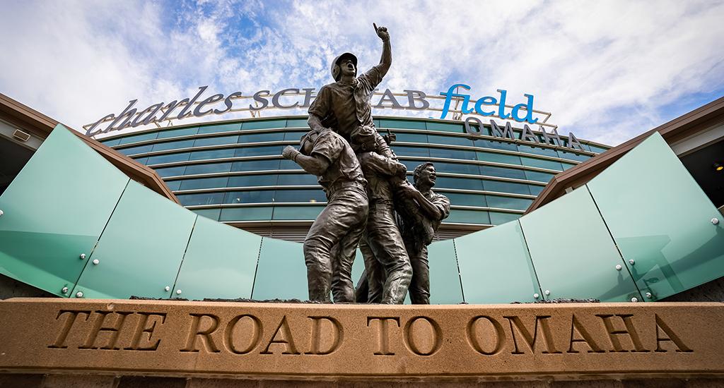 Road to Omaha Statue in front of Charles Schwab Field