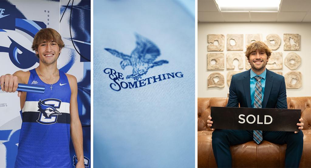 Images of Cole Haith and his Be Something clothing brand.
