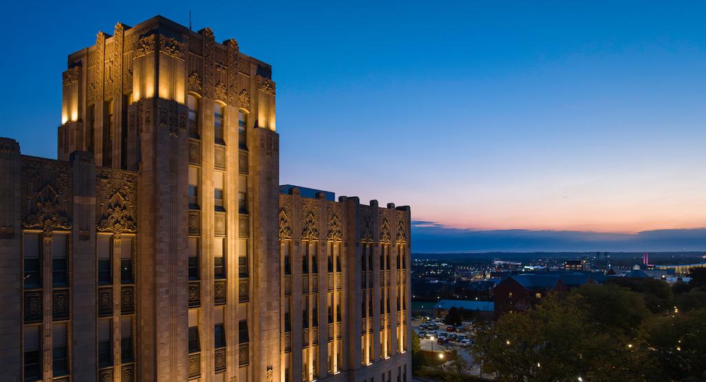 Creighton Hall at night