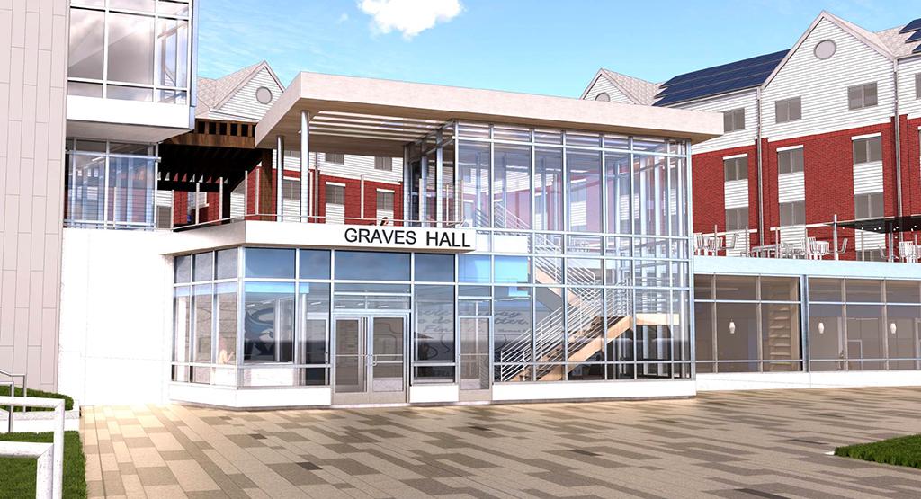 Graves Hall rendering by Holland Basham Architects