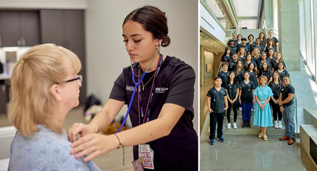 Images of students at the Summer Health Institute camp.