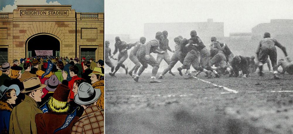 Images of Creighton football from the past.