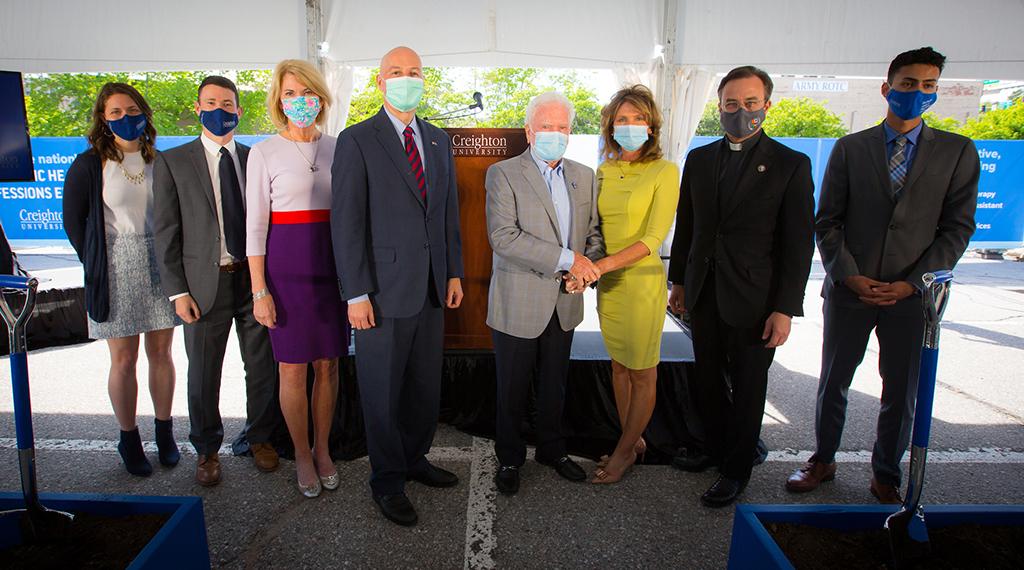 A shot of everyone at the groundbreaking.