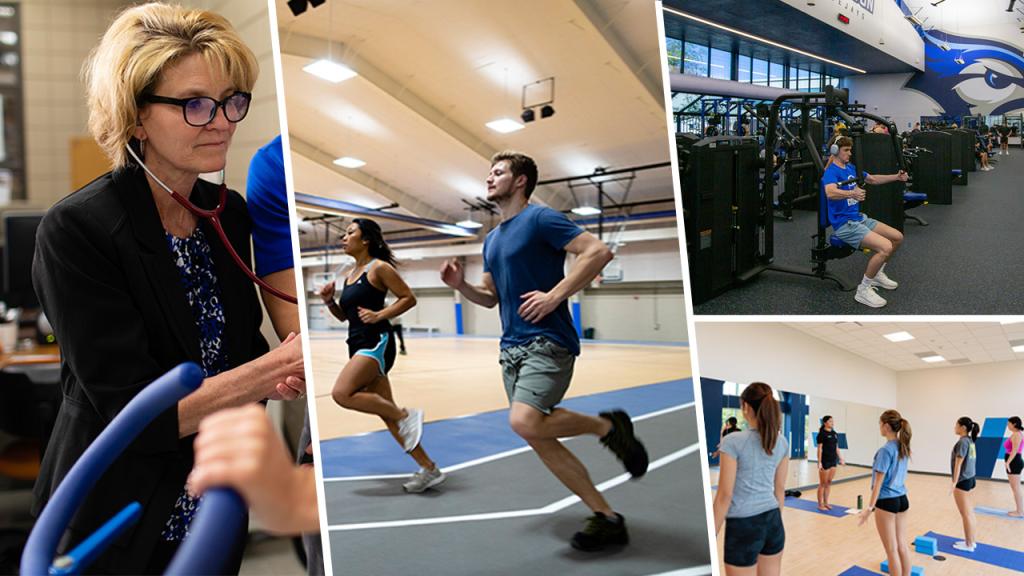 A collage of fitness photos