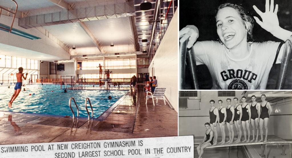 Images of the Creighton swimming pool.