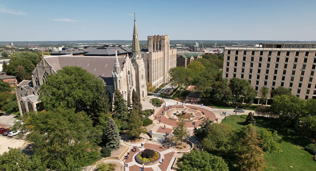 Image of Creighton campus facing east.