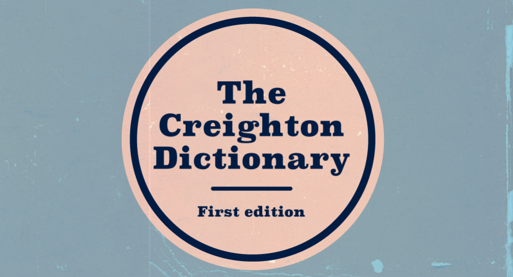 The Creighton Dictionary mock book cover