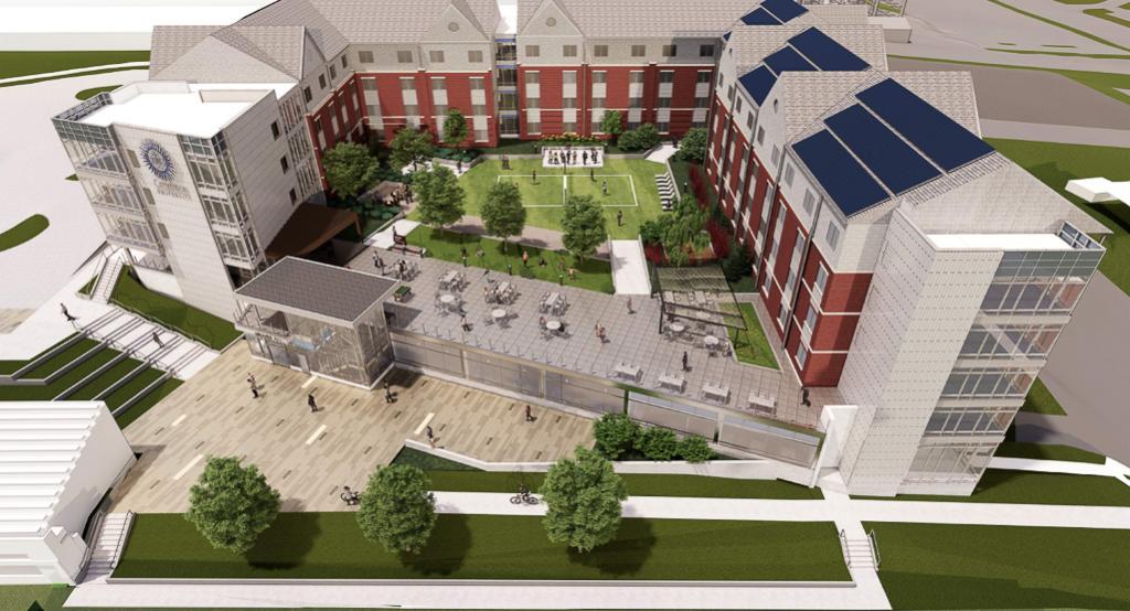 Simpson Family Courtyard rendering