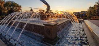 Fountain on Creighton campus