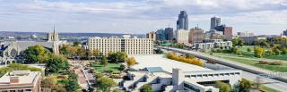 Omaha skyline from Creighton campus