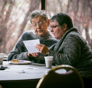 two women at retreat center for Creighton University