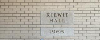 An exterior wall of Kiewit Hall