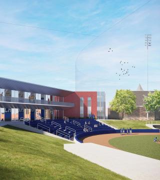 Baseball field rendering